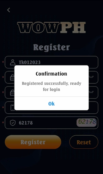 ✍️Step 3: Click Register to complete the account creation